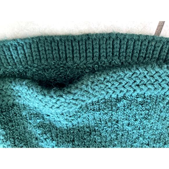 Vintage Tanner Cardigan Knit Woolite Womens Large Green Gold Buttons Grandma - Picture 8 of 8